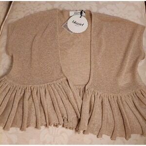 NEW! Blugirl By Blumarine Gold Knit Shrug/Vest, Made‎ In Italy. US Size S $408